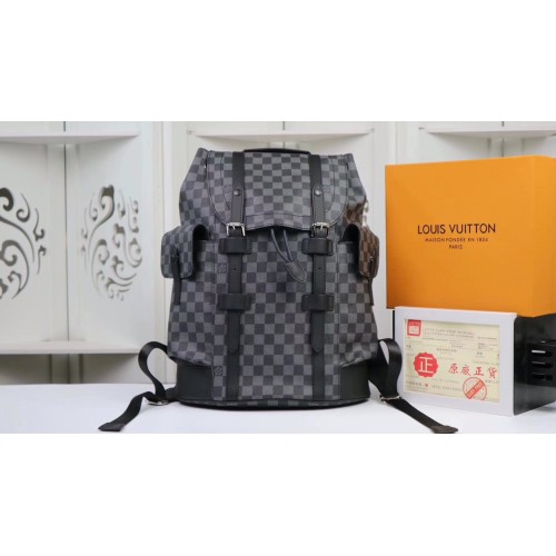 MOCHILA LOUIS VUITTON CHRISTOPHER DAMIER GRAPHITE - Bolsas de