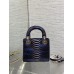 DIOR LADY SUPER MINI CROCO AZUL