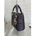 DIOR LADY SUPER MINI CROCO AZUL