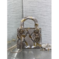 DIOR LADY SUPER MINI CROCO