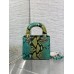 DIOR LADY SUPER MINI CROCO VERDE MESCLADO